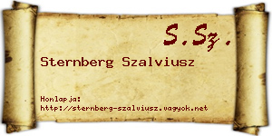 Sternberg Szalviusz névjegykártya